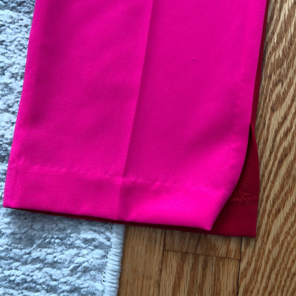 BCBG MaxAzria Neon Pink Monique Color Block Pants - Picture 4 of 10